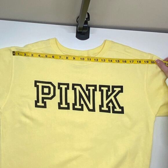 NWOT | PINK VS | Pullover Crew Sweatshirt | Yellow/Black | Small - Picture 4 of 12